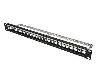 Akcesorium do szafy RACK ExtraLink  Patchpanel 24p 19" 1U STP modularny (czarna)